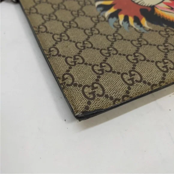 Gucci Angry Cat GG Coated Canvas Clutch Wristlet Large - Picture 7 of 16